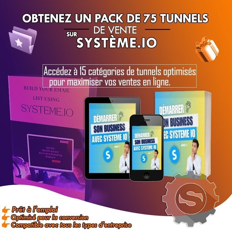 75 tunnels de vente professionnel