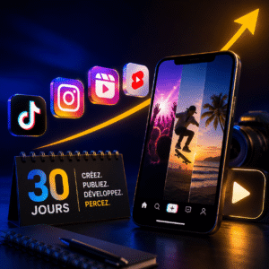 30 JOURS POUR PERCER SUR TIKTOK, INSTAGRAM, REELS ET YOUTUBE SHORTS
